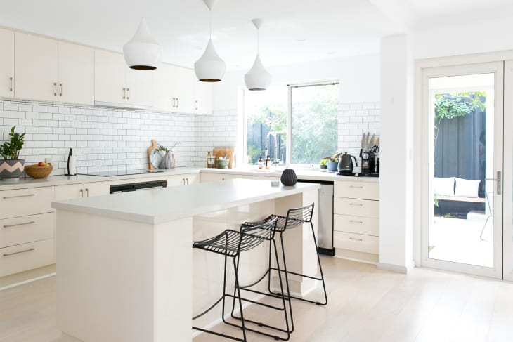 Kitchen island shop wine cellar